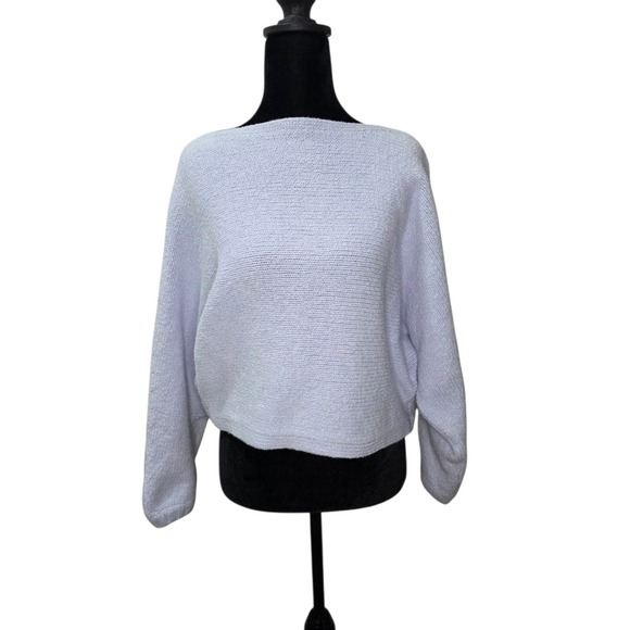 Abercrombie & Fitch Sweaters - Abercrombie & Fitch Women's S/M Light Blue Knit Sweater Batwing Sleeve Pullover